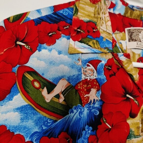 Kalaheo Men's Button Down Hawaiian Shirt Size Medium Christmas Tropical Holidays - Picture 4 of 10